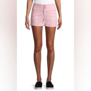 No Boundaries Juniors' Women's Corset Shorts; 13; Pink